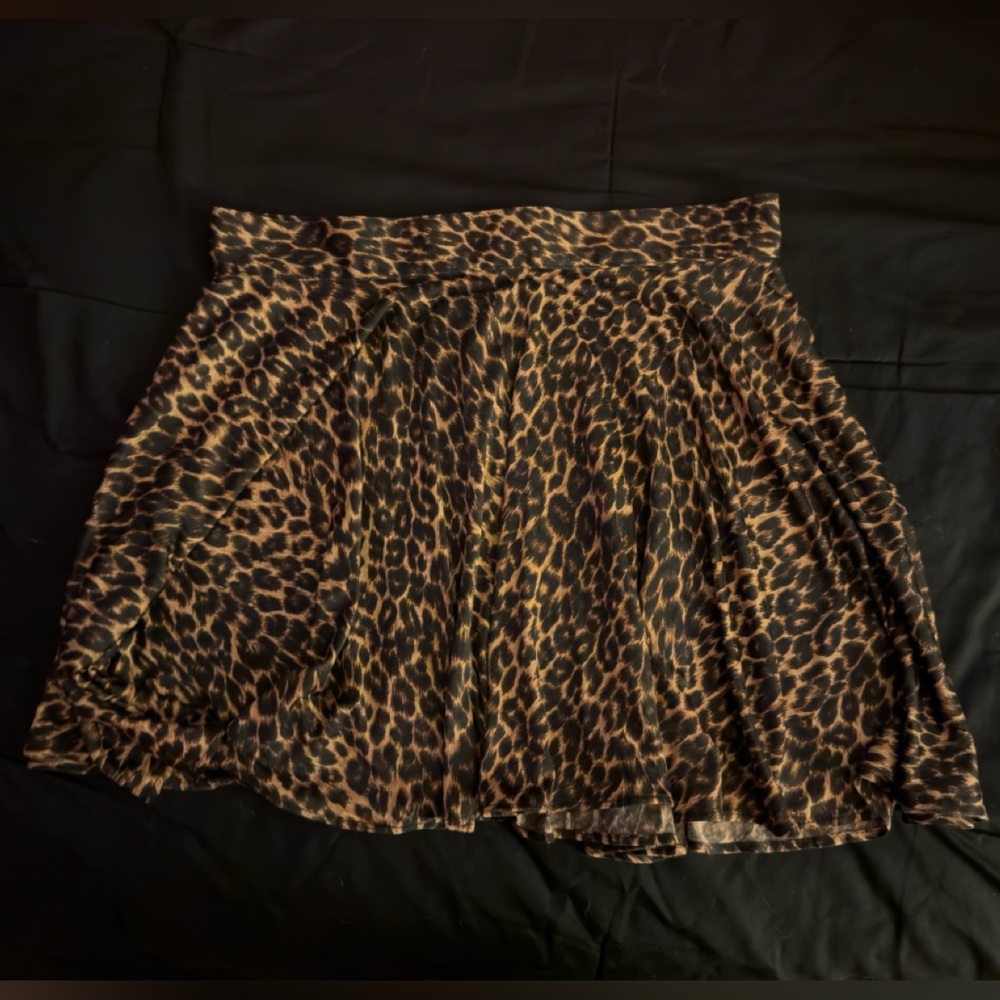 Pinup Couture Leopard Print Swim Coverup - Black and Brown